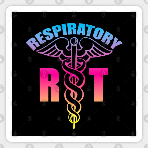 Respiratory Therapist Caduceus Beach Colors Sticker by BDAZ